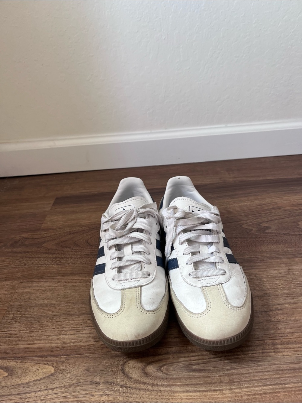 ADIDAS Samba Sneakers - White & Navy - Picture 2 of 4
